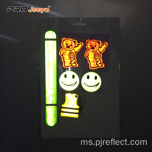 Reflektif Bear Slap Warp Keyring Stickers Set